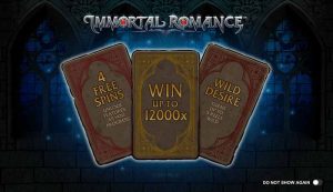 Immortal Romance start